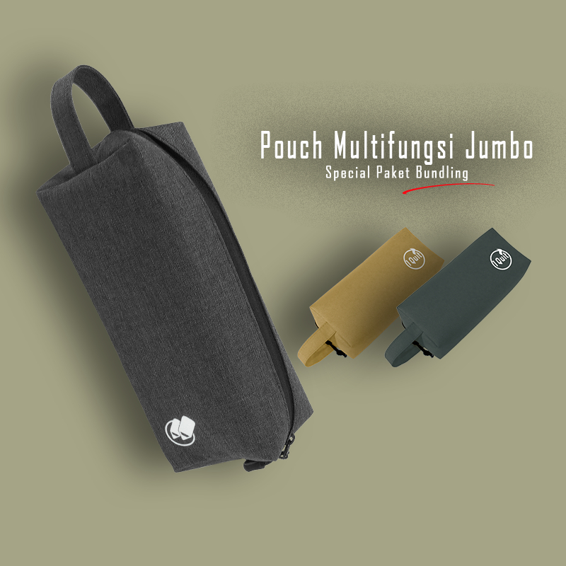 

I Quit Pouch Jumbo Multifungsi Bundling | Denim Gray & Friends