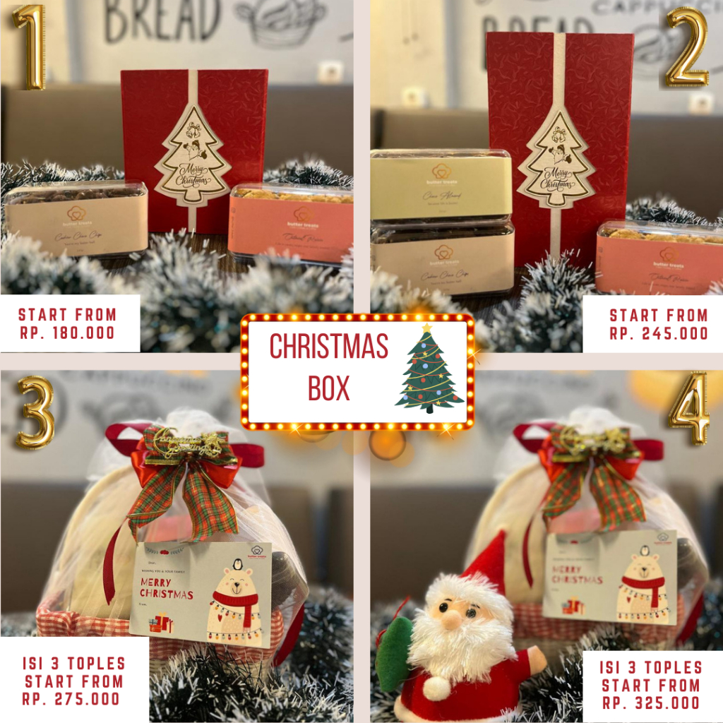 

Pohon Natal Box Isi 2 & 3 Toples Cookies - Christmas Tree Box Gift