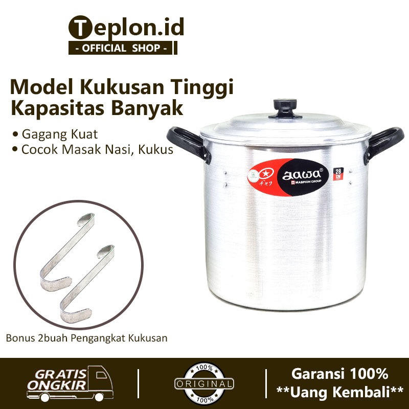 Maspion Jawa Dandang Kukus Tinggi | Steamer Kukusan Nasi Aluminium