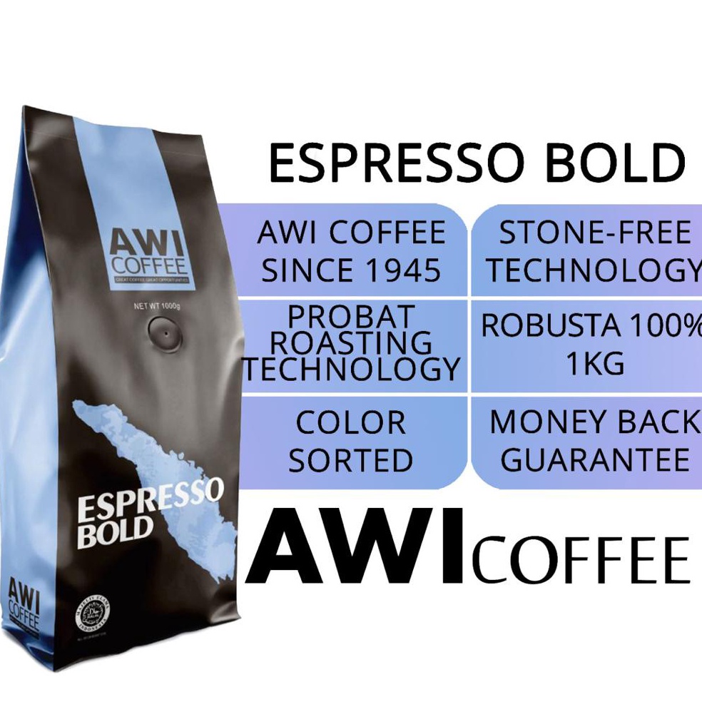 

Bestseller➮ KOPI SIDIKALANG | Espresso Bold 1kg Biji / Bubuk | kopi blend | AWI COFFEE 98