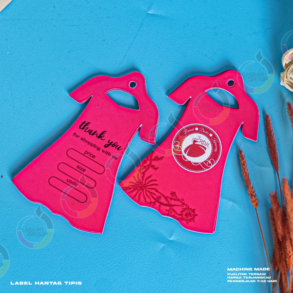 

hangtag tipis 310 gsm / hangtag baju / hang tag