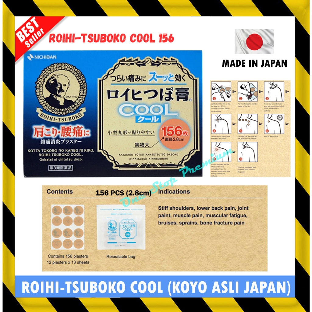 KOYO BULAT CABE HOT COOL DINGIN JEPANG NICHIBAN ROIHI TSUBOKO 78PCS 156PCS 78 156 PCS UNTUK NYERI OT