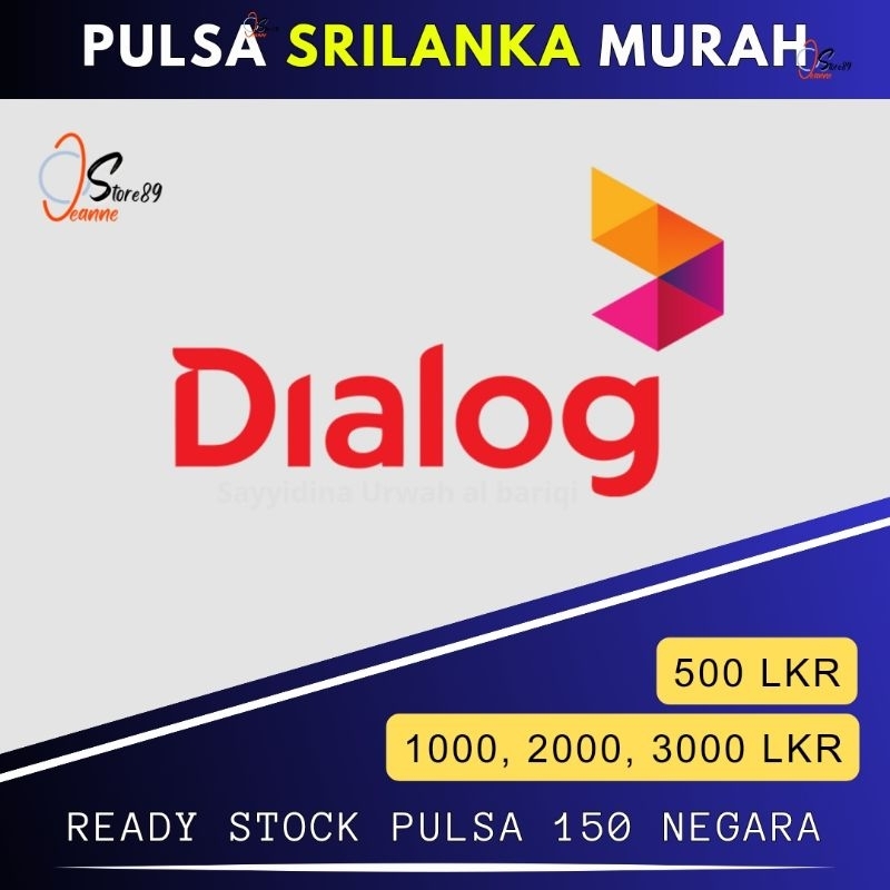 PULSA SRI LANKA DIALOG [ Murah ] Dialog 500 LKR - 1000 LKR - 2000 LKR - 3000 LKR