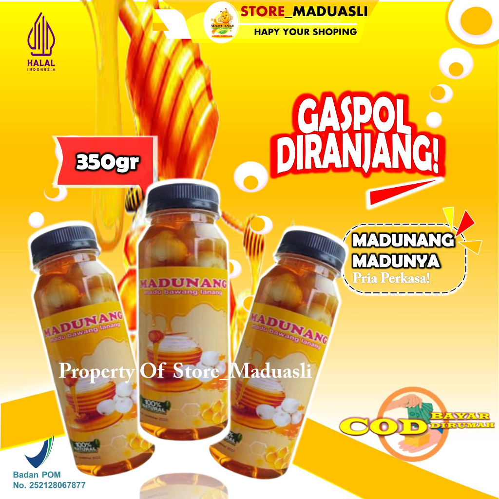 

Madu Bawang Lanang Madunang Herbal Asli Murni 100% Original Harga Termurah