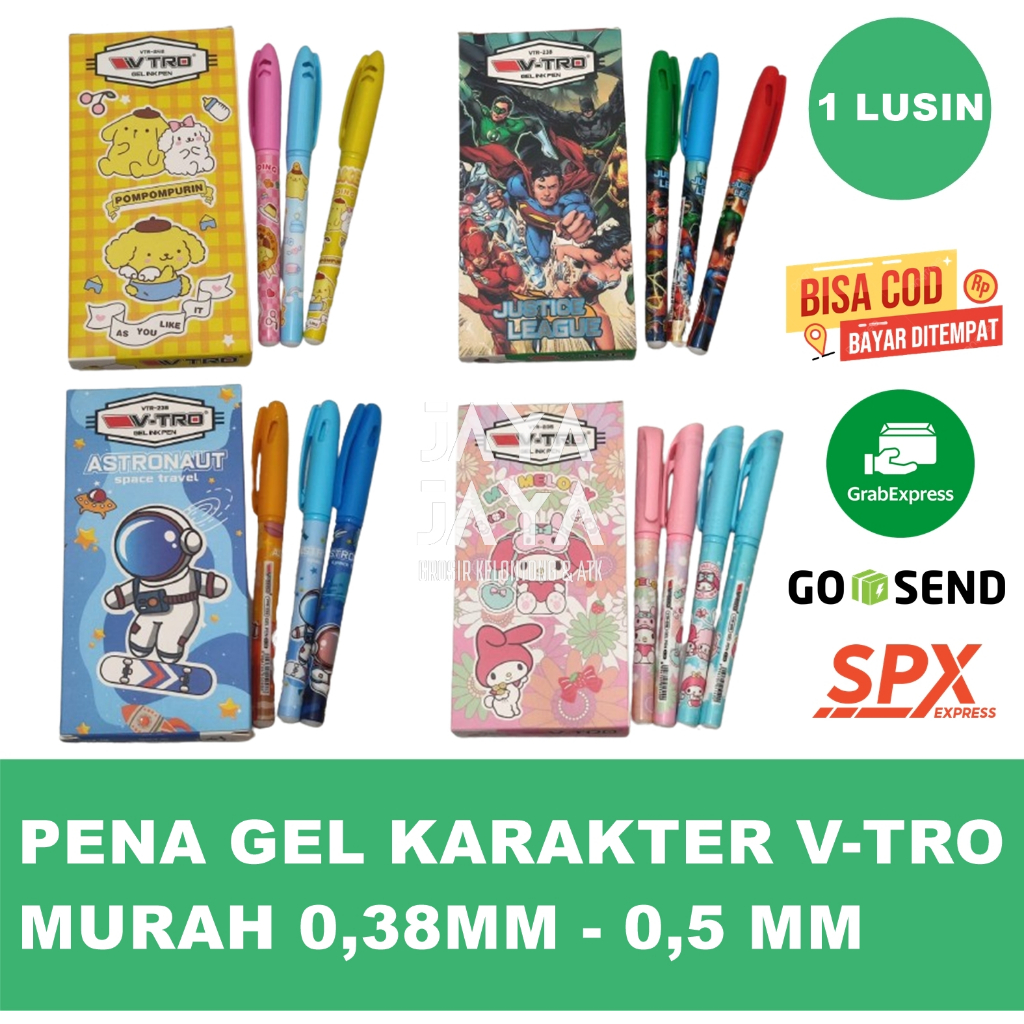 

Pena Gel Karakter V-TRO Vitro Vtro Murah 0,38 mm 0,5 mm