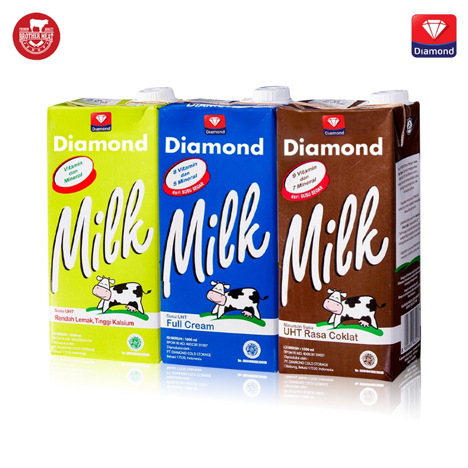 ➚Buruan Beli➺ DIAMOND UHT Fresh Milk 1 Liter/1000ml, SUSU UHT Q89 ✲