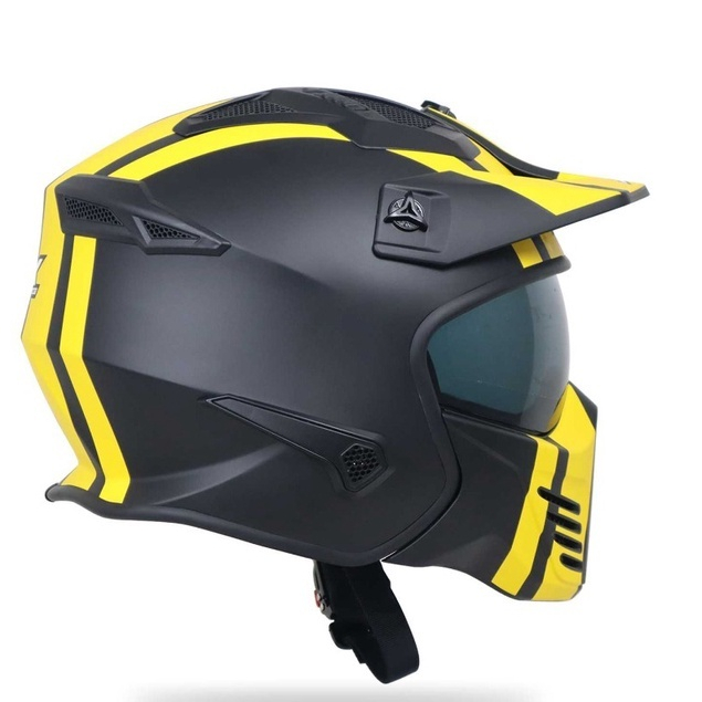 Helm JPX Full Face Mx-726R - R04 MARZ black doff yellow