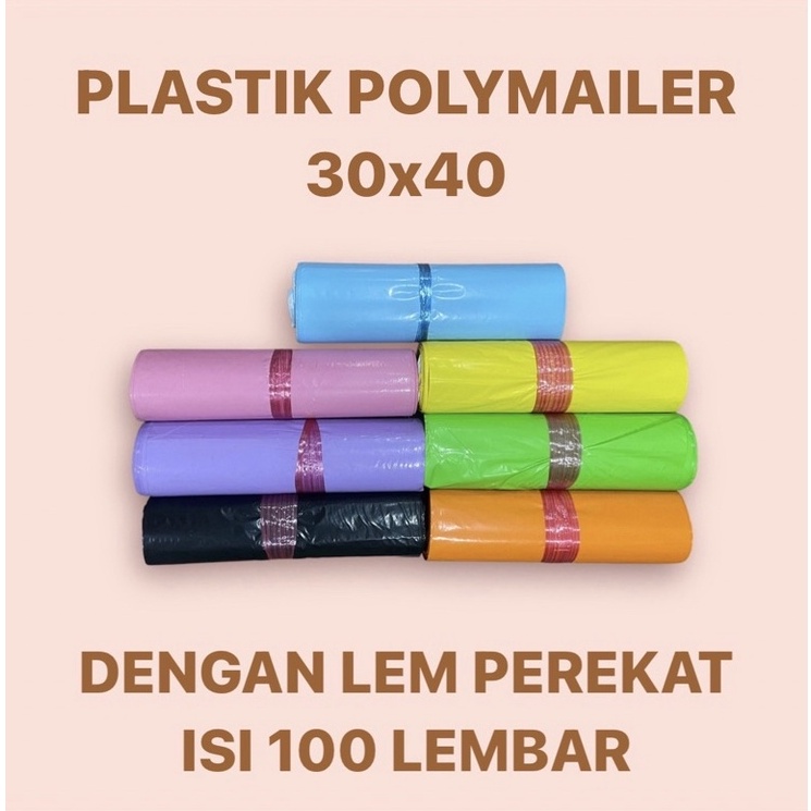 

Dijual.. 30x40 100 LEMBAR | PLASTIK POLYMAILER PLASTIK PACKING ONLINE SHOP 6W6