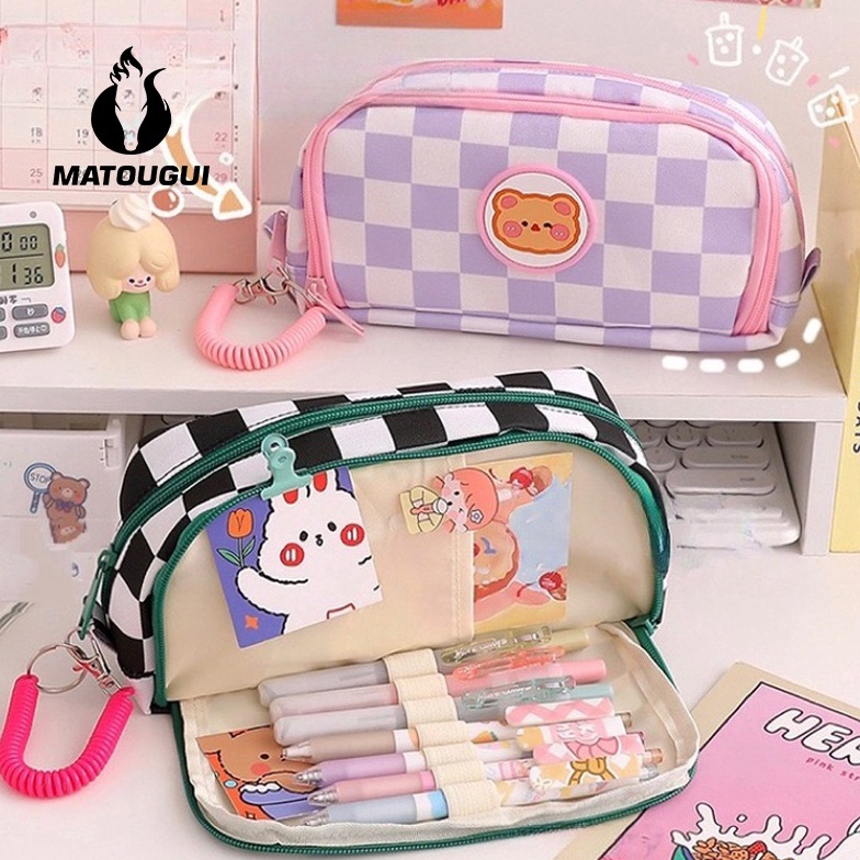 

Best MATOUGUI - Kartun Beruang Pensil Sleting Korea Aesthetic Lucu Import / Pencil case/Premium/Plaid / Zipper/ Kompartmen/ Imut/ Cute/ kelinci/ rabbit/ Alat Tulis Siswa Sekolah Tas Kanvas Tas Gadis 35