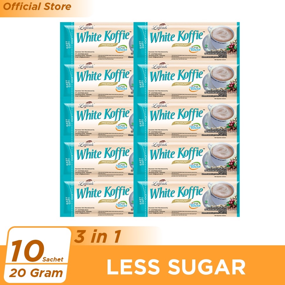 

[۞Y73<] Kopi Luwak White Koffie Less Sugar Renceng 10x20gr Termurah di