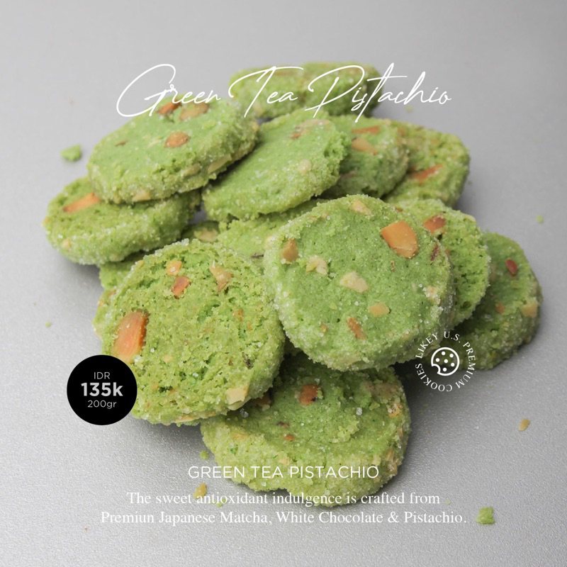 

LIKEy Cookies - Greentea Pistachio | Premium Artisan Cookies