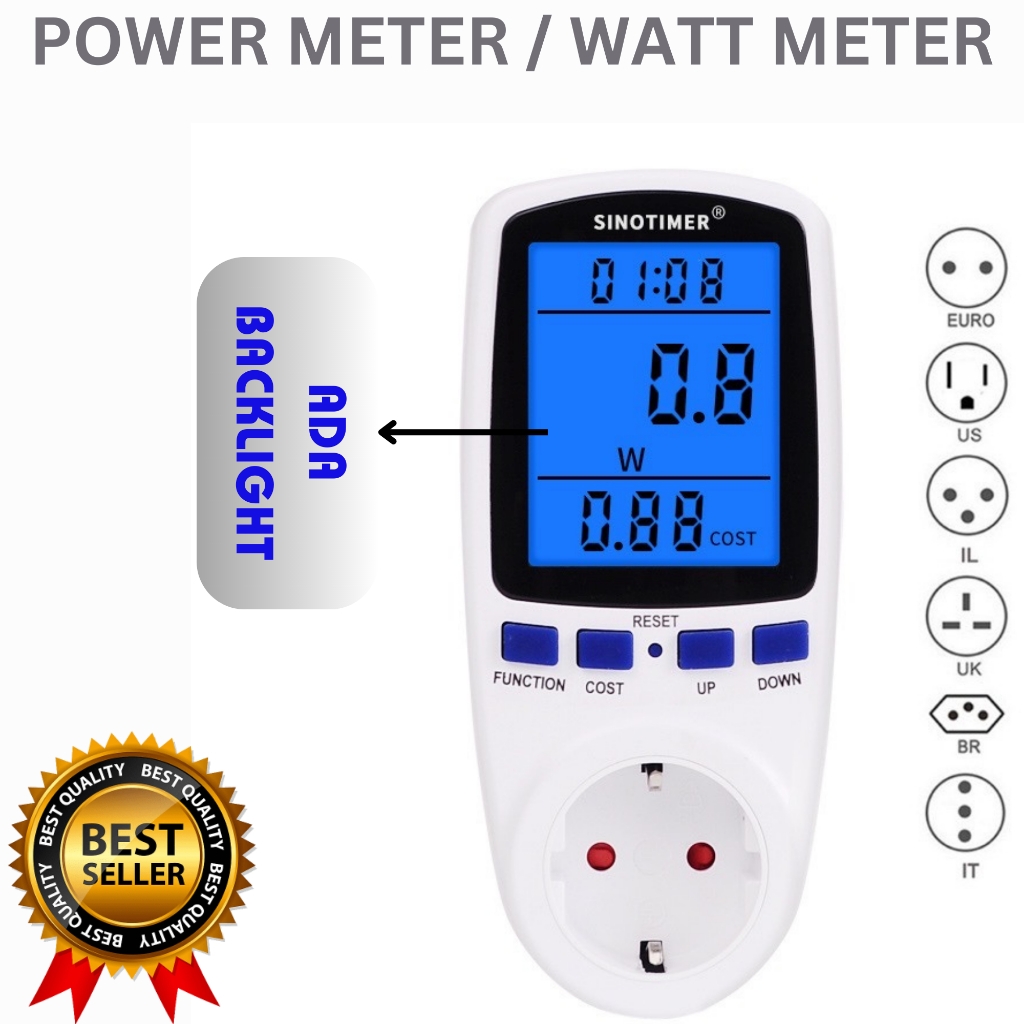 Watt meter Pengukur listrik Kwh digital Power Meter Volt Ampere Watt Meter tester