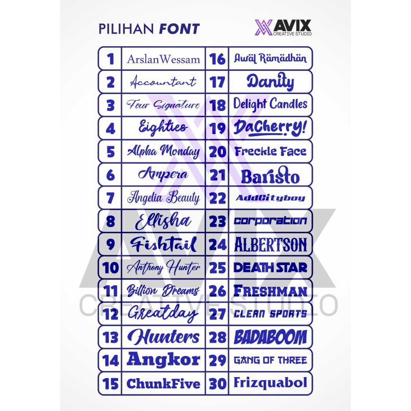 

Custom Sticker cutting nama Karakter bebas/sticker custom nama warna bebas