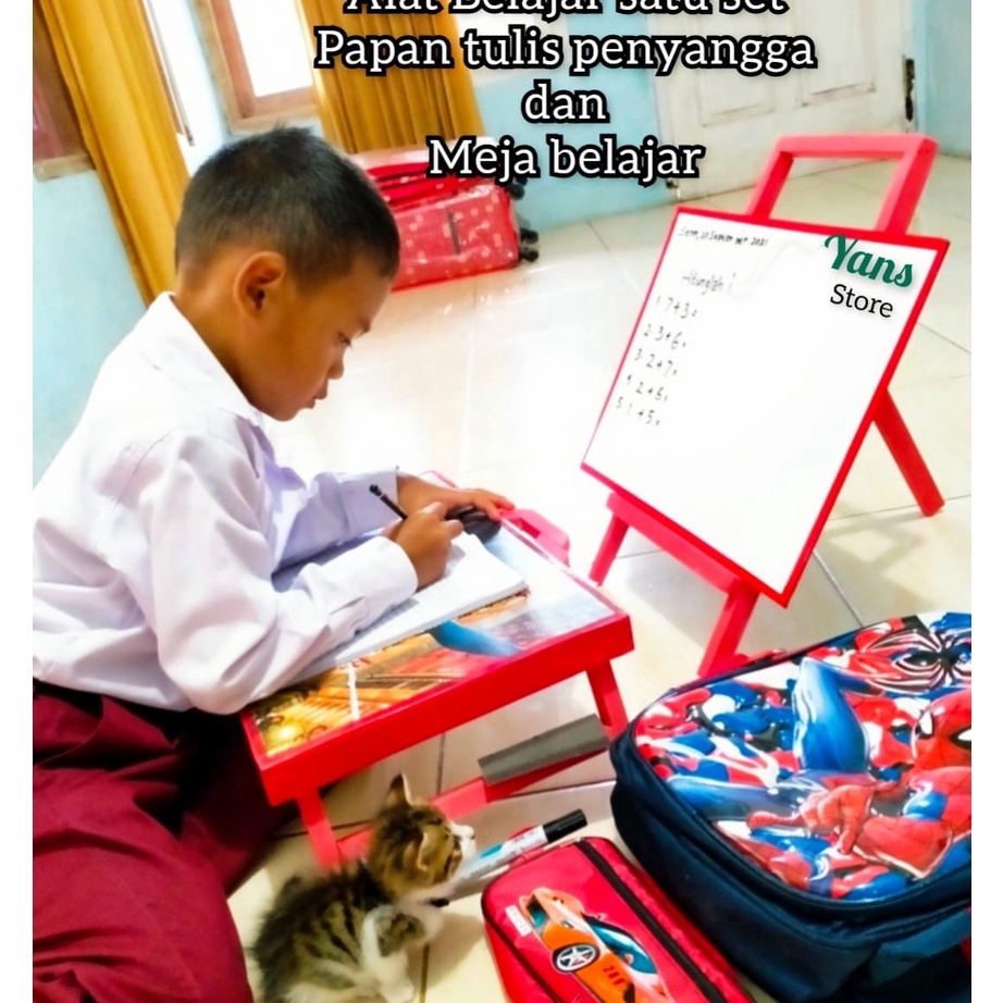 

➬Diskon Promo✷ 1 set paket hemat alat tulis/papn tulis penyangga 30x40/meja belajar karakter/papan tulis murah/papantulis karakter/white board/papn tulis lengkap dan murah P77 ★