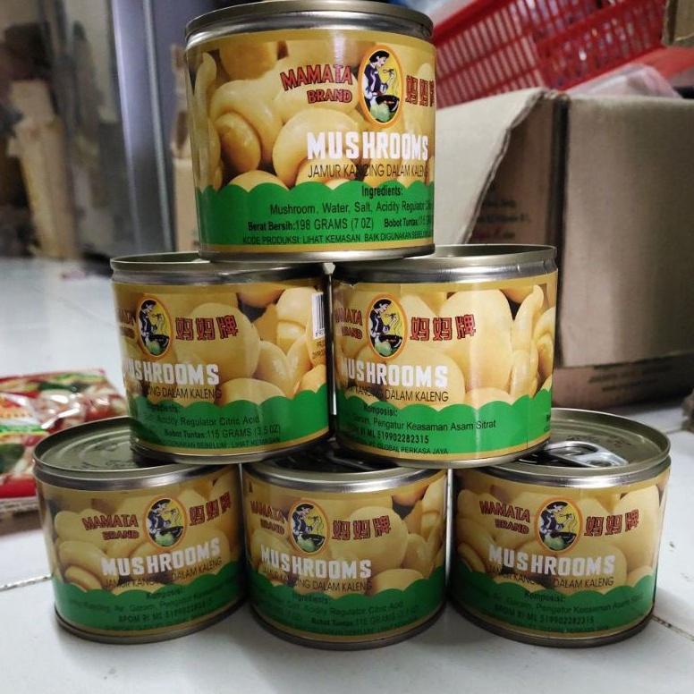 

St0k B4nyak Jamur kancing Kaleng Mamata 192 gram