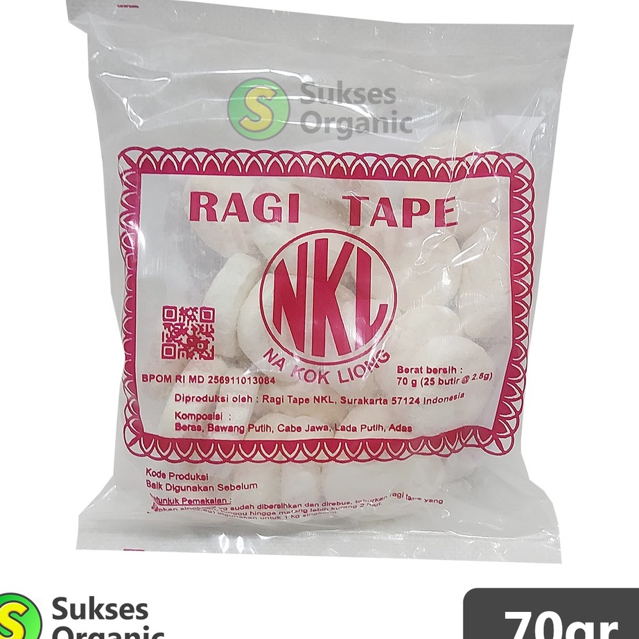 

Ready stock✵ Ragi Tape NKL 25 Butir 70gr Na Kok Liong P100 ✹