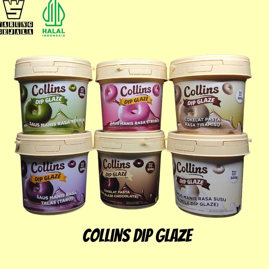 

Best Produk➚ Collins Dip Glaze 300 gr Choco / Green Tea / Milk / Stroberi / Taro / Tiramisu H46 ➯