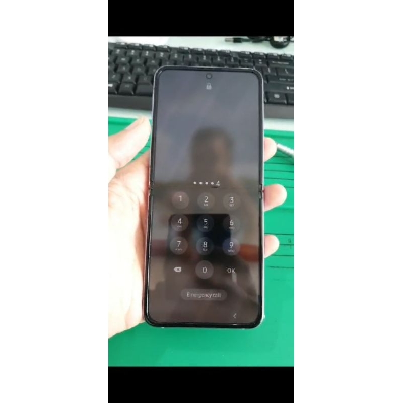 LCD samsung Z Flip 4 copotan original normal