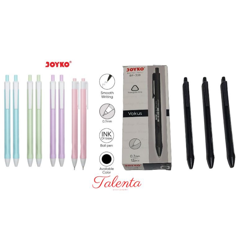 

L44r11s Pulpen JOYKO VOKUS PTL Ball Pen BP-342 0.7 mm Triangular Grip (1Lusin) Super Murah