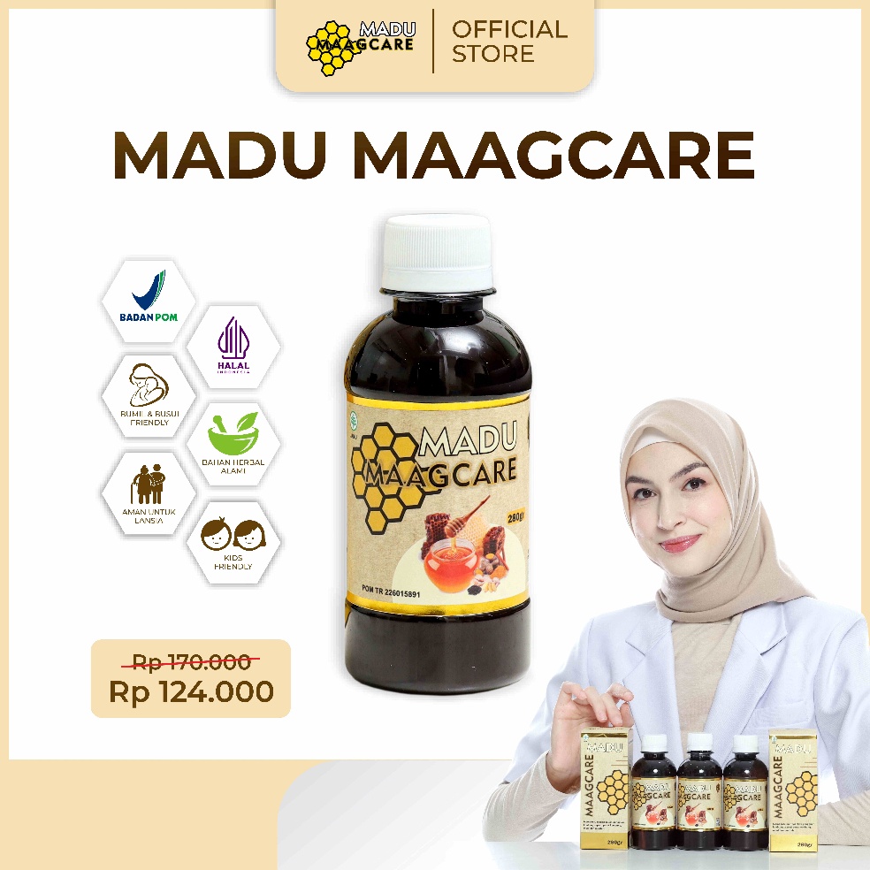 

[♢E90➢] Maagcare Madu Herbal Asam Lambung Maag Kronis Gerd Kronis Asli BPOM [52]