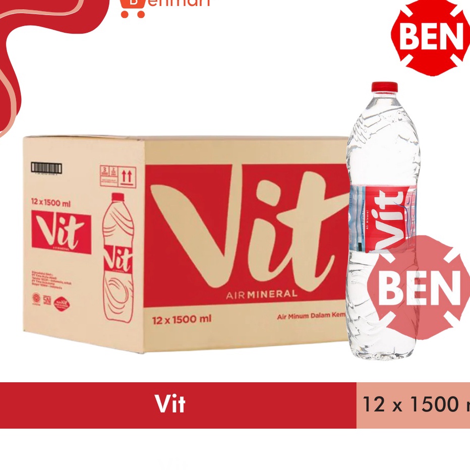 

[KODE LCZH9] Vit Botol 1500 ml 1500ml Dus isi 12 Botol - Dus 1,5 Liter 1,5L Air Besar