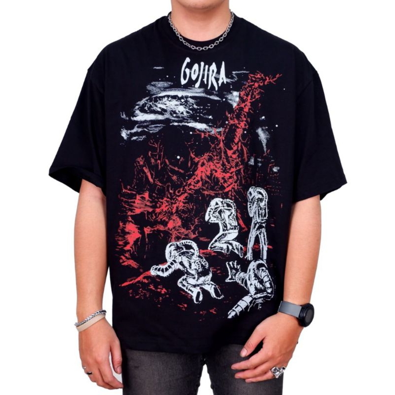 GOJIRA BAND KAOS GOJIRA BAND BOOTLEG BIG SIZE T SHIRT GOJIRA PREMIUM BOOTLEG OVERSIZE