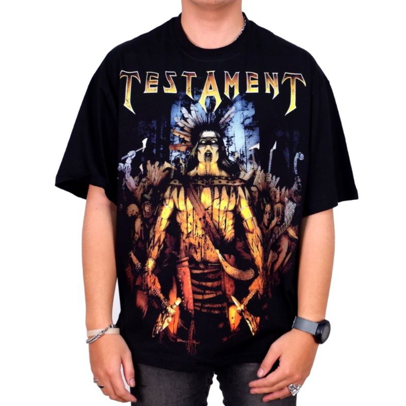 TESTAMENT BAND BOOTLEG KAOS TESTAMENT BIG SIZE T SHIRT TESTAMENT BAND METAL KAOS BAND BOOTLEG