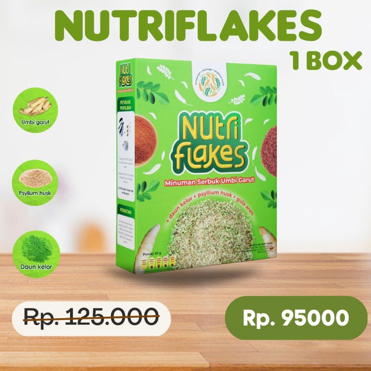 

[KODE PRODUK LCZG86584] Cereal Nutriflakes - Original Sereal Umbi Garut Solusi Atasi Asam Lambung Maag Kronis Gerd Suplemen Makanan Diet Isi 280gr