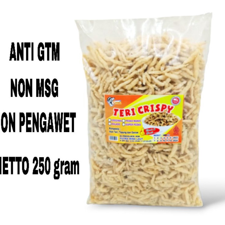 

[KODE PRODUK J9IOW8695] Teri Crispy +250g Kualitas Super-Teri Krispi sintamel- lauk Teri Crspy- oven teri crispy-teri medan- teri jepang crispy -teri korea-MPASI BAYI-NON MSG - IKAN TERI- RUFANI KENDUY