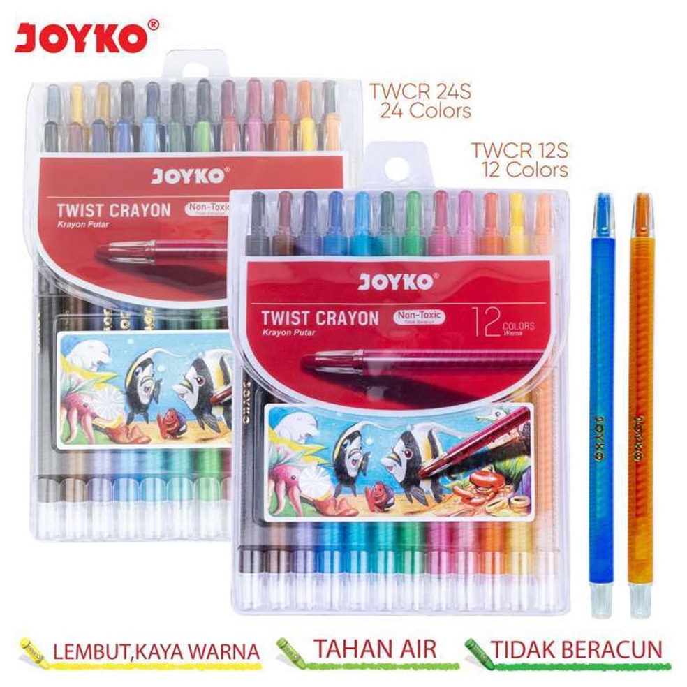 

T3rupd4te Crayon Putar Titi Joyko 12 Warna Original