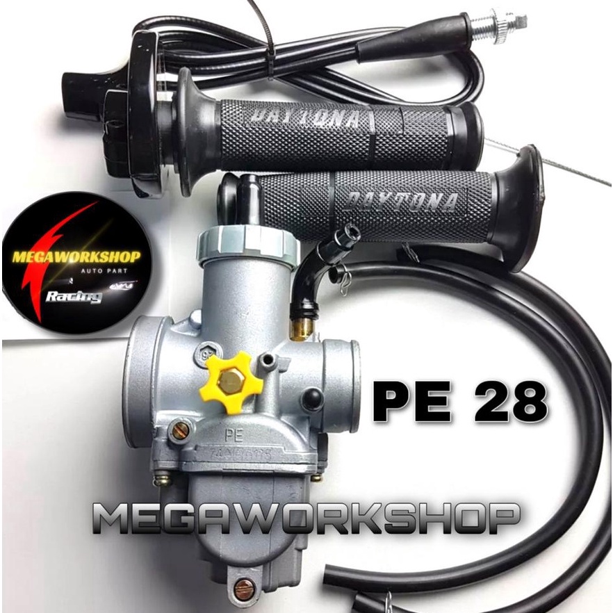 ✧Ready Stock✶↑ Karbu Pe 24 26 28 keihin super skep hard chrome anti gesek Plus Gas Spontan Daytona L