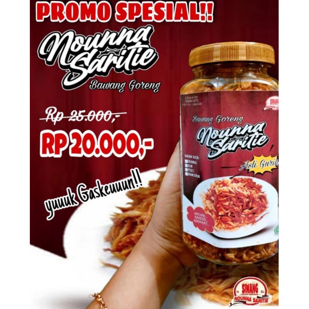 

Mur4h Bawang Goreng Nounna Saritie 250 gr Spesial Discount