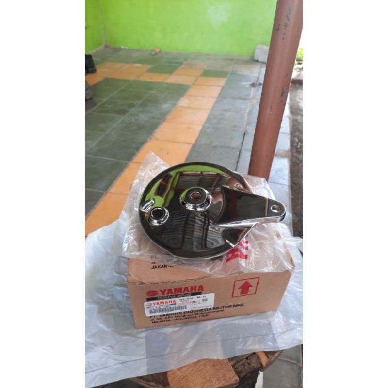 Tutup Tromol Jupiter Z New / MX Besar Original Baru Chrome Celup Pnp Velg Enkei Vnd/Rcb