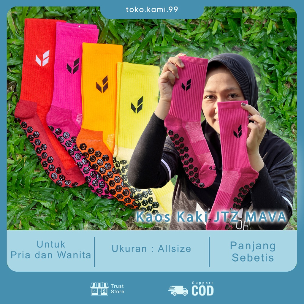 Kaos Kaki JTZ Mava Anti Slip Futsal / Kaos Kaki Tenis, Basket, Sepak Bola Premium