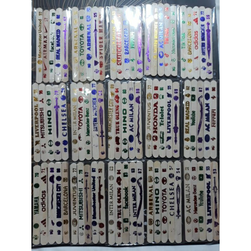 

STIK SABLON FULL EMAS LEMBARAN ISI 75PCS