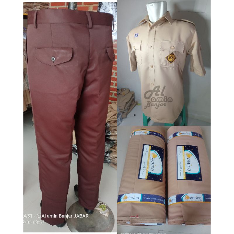 Baju pramuka pembina kain Safari 1 stel
