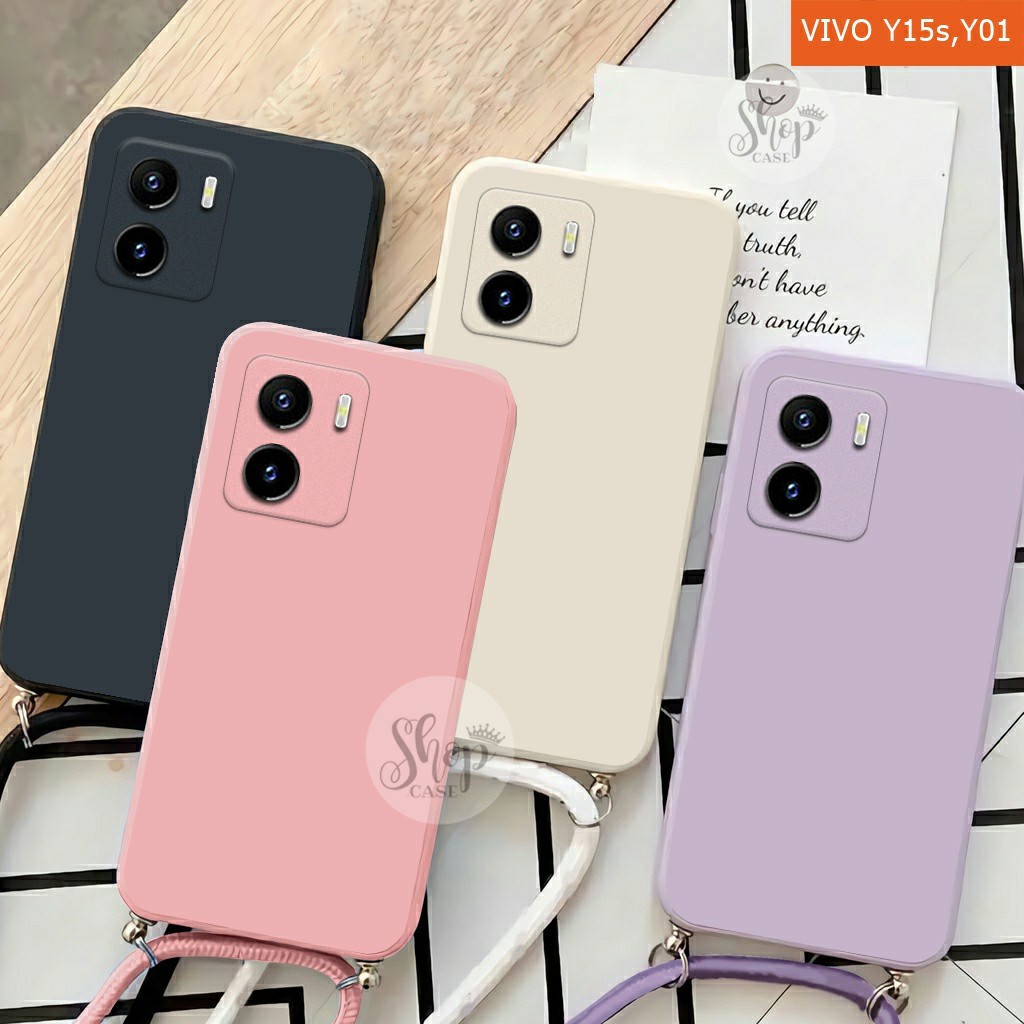 Softcase + Tali Vivo Y01 Vivo Y15S Case Vivo Y01 Vivo Y15S Case free tali