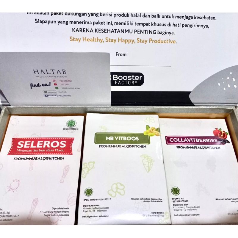 

Cobain Booster Factory SACHET - Seleros Madu - Collavitberries Collagen Drink Minuman Kolagen - MB Vitboos Mungbean Vitboost by Ummu Balqis