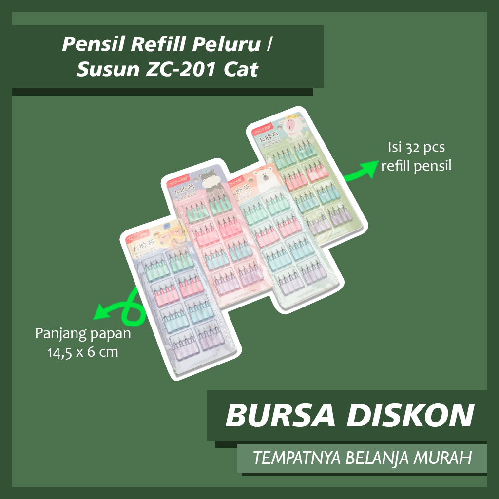 

Isi Ulang Pensil Peluru Animal Lantu Susun Bensia Refill Refil Papan Cat