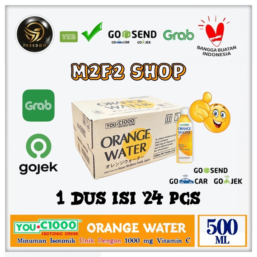 

YOU C1000 | C 1000 Isotonic Drink Orange Water | Jeruk Pet - 500 ml Kemasan Karton (Khusus Bluebird/Gojek/Grab)