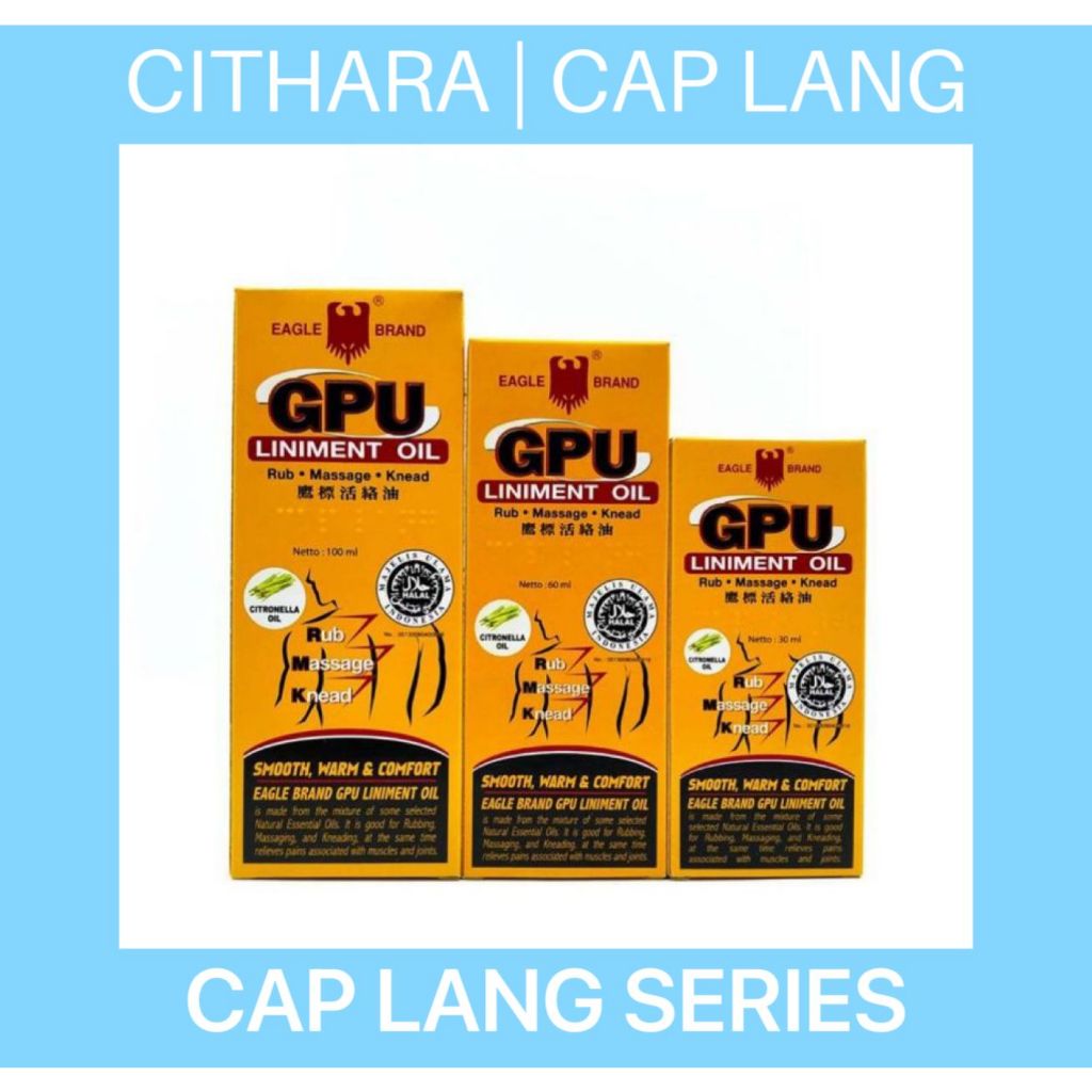 CAP LANG GPU SEREH (MINYAK URUT) 30ML/60ML/100ML