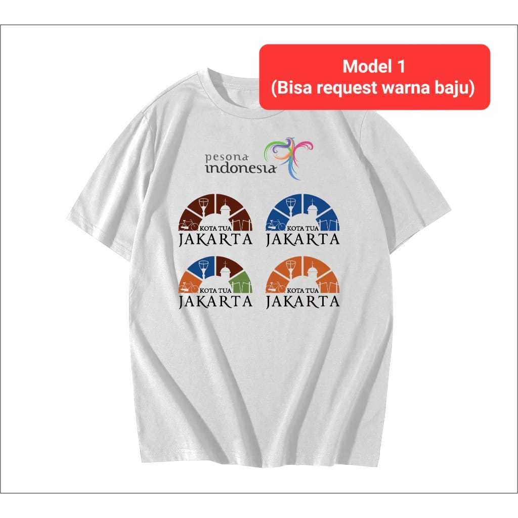 KAOS OLEH-OLEH JAKARTA BANYAK MODEL - BAJU OLEH-OLEH JAKARTA BATCH 1