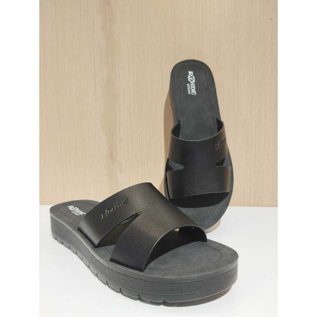 Rohde 6906 Sandal flat Wanita Warna Black dan Brown