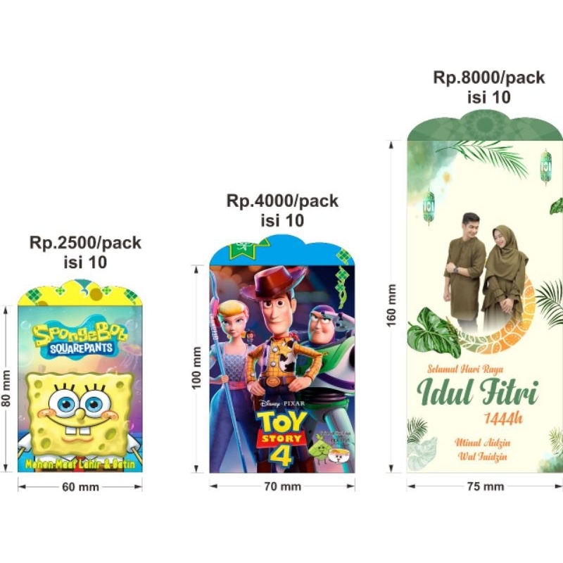 

amplop lebaran custom 1 pack isi 10 pcs