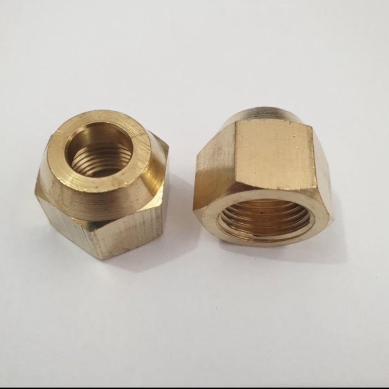 nut nepel 3/8 tebal / nepel pipa ac 3/8 / baut sambungan pipa ac 3/8
