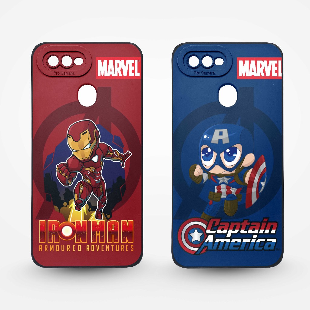 Case Oppo F9 A12 A5s A11k A7 - Casing Gambar Marvel - Softcase Avengers Pro Camera - Cover Pelindung