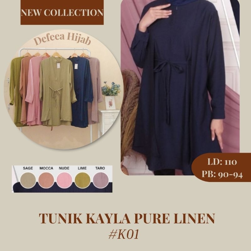 Tunik Linen/ Tunik Pure Linen/ Tunik Wanita Premium