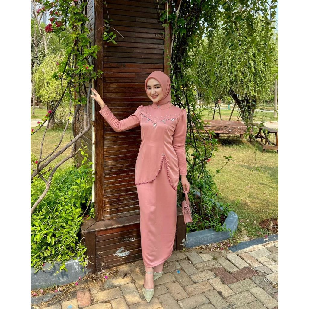 FELICIA KURUNG MALAY Dress Maxmara Luxury Premium Full Payet Dress Kondangan Wanita Simple Elegan Me
