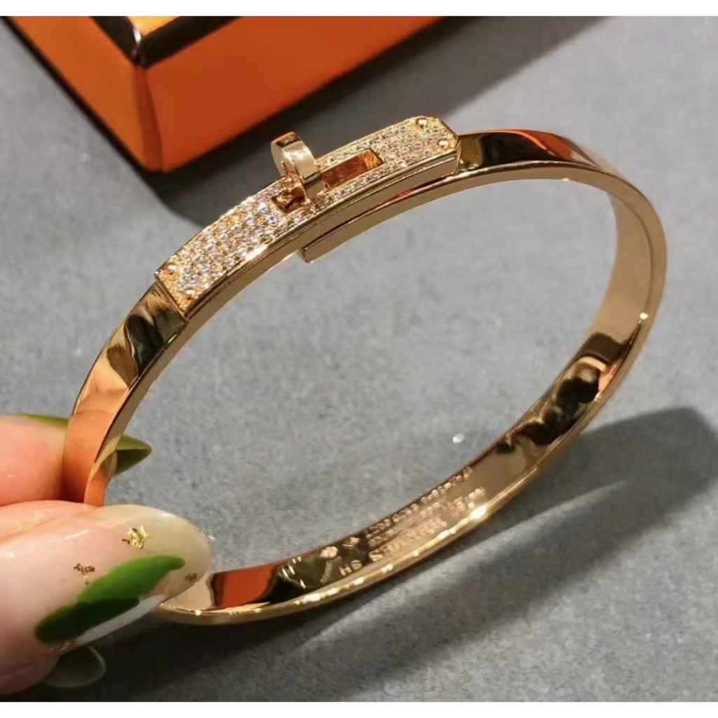 750 kadar  H-e-r-m-e-s Kelly （rose gold） Bracelet Gelang Tangan & Bangle
