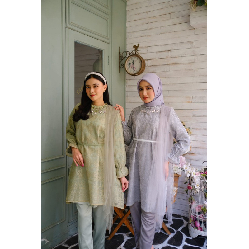 YUMNA SETELAN CELANA/ SETELAN KEBAYA MODERN/ KEBAYA WISUDA/ KEBAYA PESTA